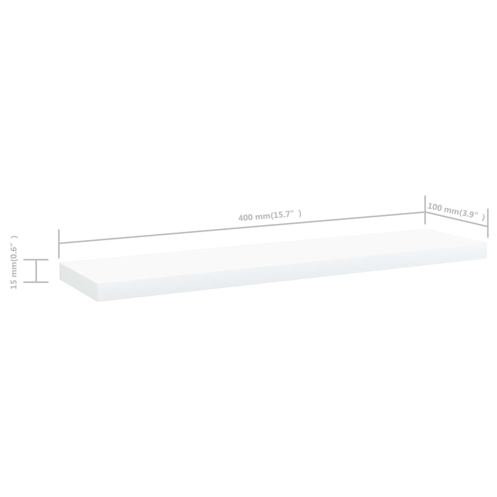 Ripiani Per Libreria 4 Pz Bianchi 40X10X1,5 Cm In Multistrato Grigio Cemento