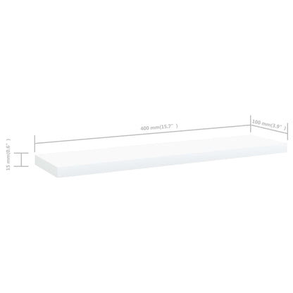 Ripiani Per Libreria 4 Pz Bianchi 40X10X1,5 Cm In Multistrato Grigio Cemento