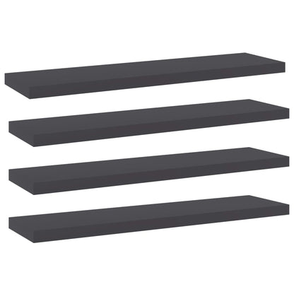 Ripiani Per Libreria 4Pz Grigi 40X10X1,5Cm In Legno Multistrato Grigio Cemento