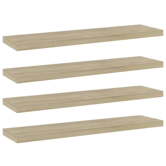 Ripiani Per Libreria 4Pz Rovere Sonoma 40X10X1,5Cm Multistrato Grigio Cemento