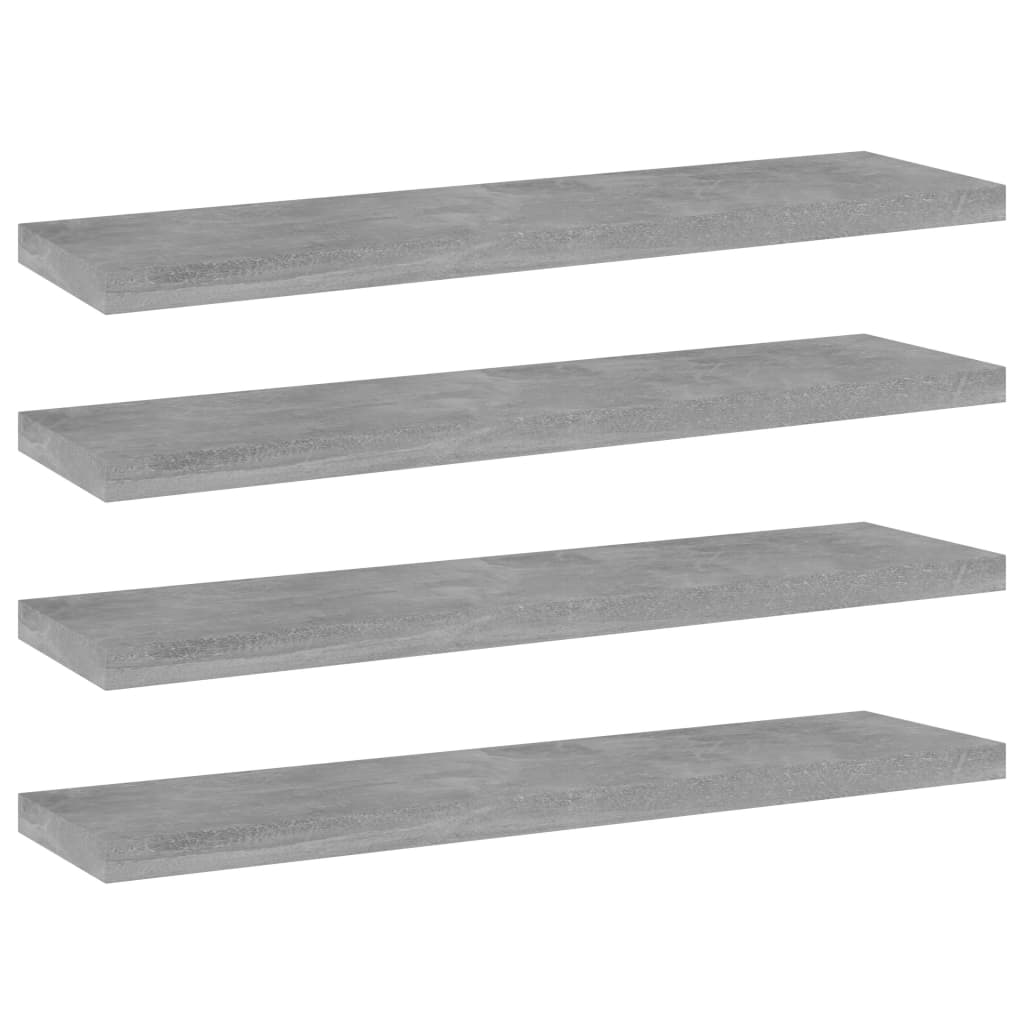 Ripiani Per Libreria 4Pz Grigio Cemento 40X10X1,5Cm Multistrato Grigio Cemento