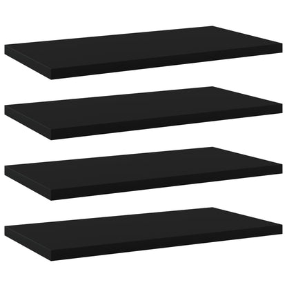 Ripiani Per Libreria 4Pz Neri 40X20X1,5Cm In Legno Multistrato Grigio Cemento