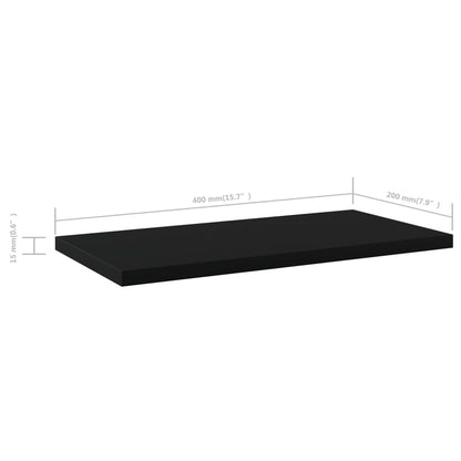 Ripiani Per Libreria 4Pz Neri 40X20X1,5Cm In Legno Multistrato Grigio Cemento