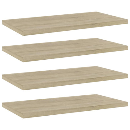 Ripiani Per Libreria 4Pz Rovere Sonoma 40X20X1,5Cm Multistrato Grigio Cemento