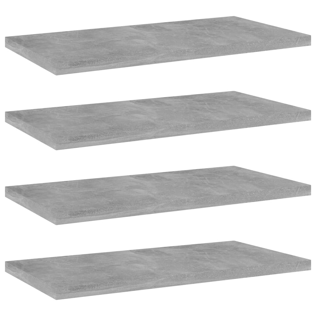 Ripiani Per Libreria 4Pz Grigio Cemento 40X20X1,5Cm Multistrato Grigio Cemento