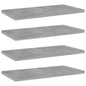 Ripiani Per Libreria 4Pz Grigio Cemento 40X20X1,5Cm Multistrato Grigio Cemento