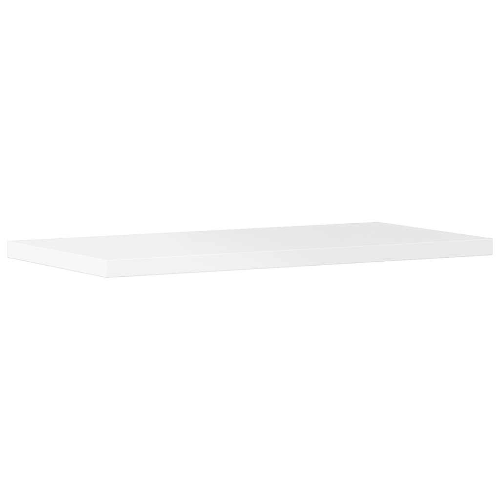 Ripiani Per Libreria 4 Pz Bianco Lucido 40X20X1,5Cm Multistrato Grigio Cemento