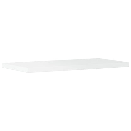 Ripiani Per Libreria 4 Pz Bianco Lucido 40X20X1,5Cm Multistrato Grigio Cemento