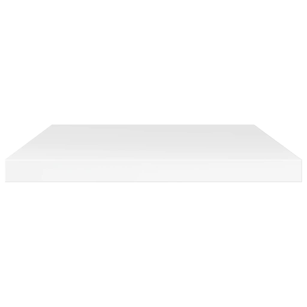 Ripiani Per Libreria 4 Pz Bianco Lucido 40X20X1,5Cm Multistrato Grigio Cemento