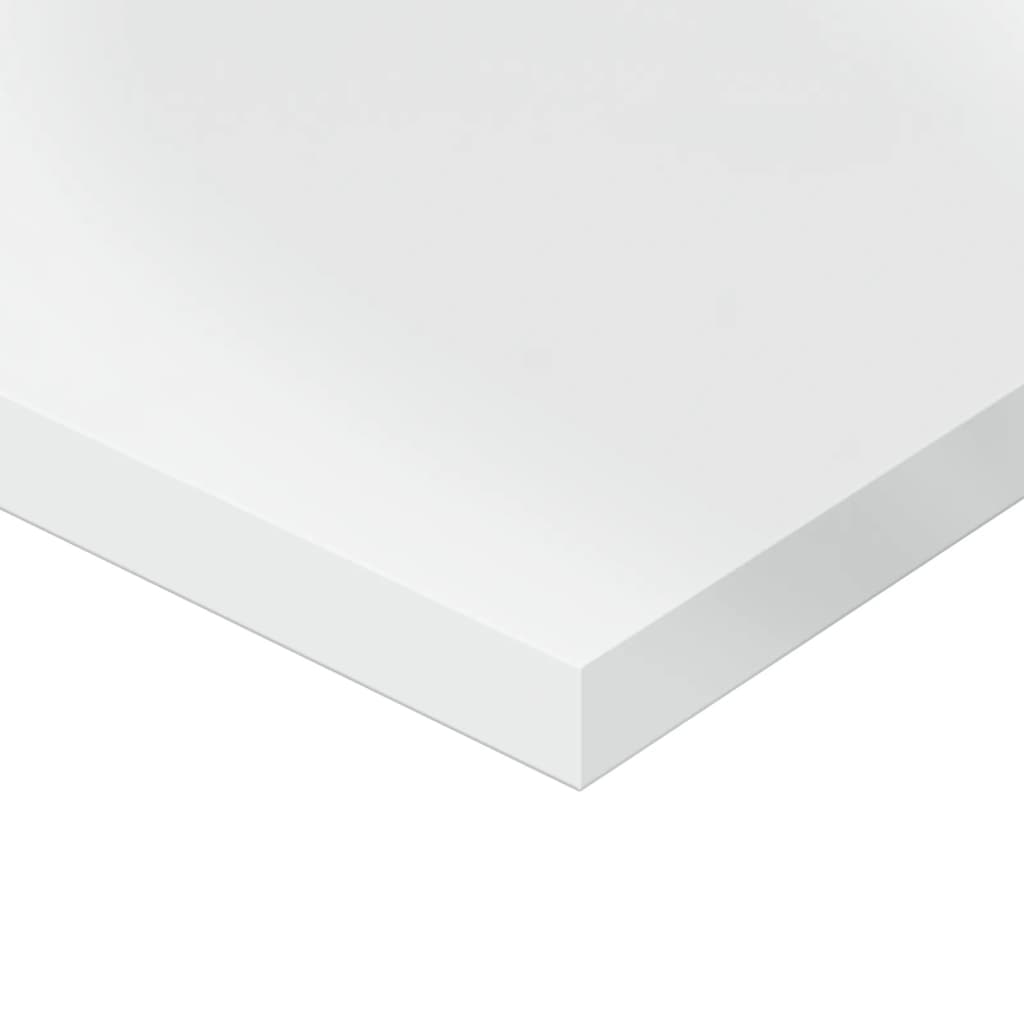 Ripiani Per Libreria 4 Pz Bianco Lucido 40X20X1,5Cm Multistrato Grigio Cemento