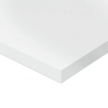 Ripiani Per Libreria 4 Pz Bianco Lucido 40X20X1,5Cm Multistrato Grigio Cemento