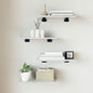 Ripiani Per Libreria 4 Pz Bianco Lucido 40X20X1,5Cm Multistrato Grigio Cemento