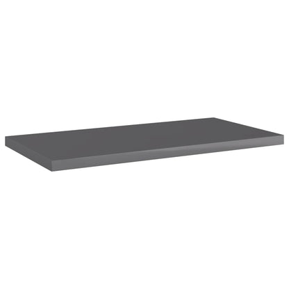 Ripiani Per Libreria 8Pz Grigio Lucido 40X20X1,5Cm Multistrato Grigio Cemento
