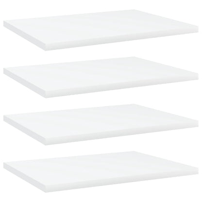 Ripiani Per Libreria 4Pz Bianchi 40X30X1,5 Cm Legno Multistrato Grigio Cemento