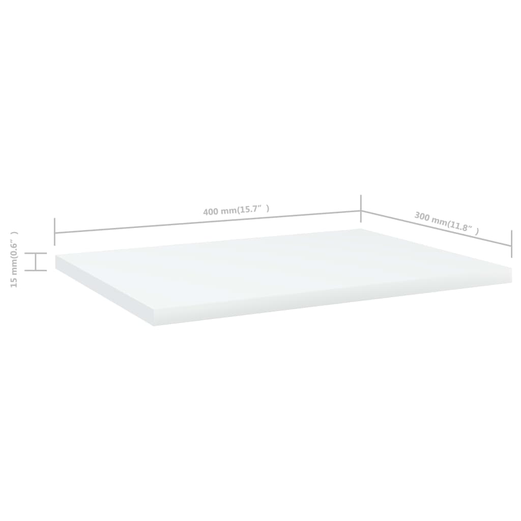 Ripiani Per Libreria 4Pz Bianchi 40X30X1,5 Cm Legno Multistrato Grigio Cemento