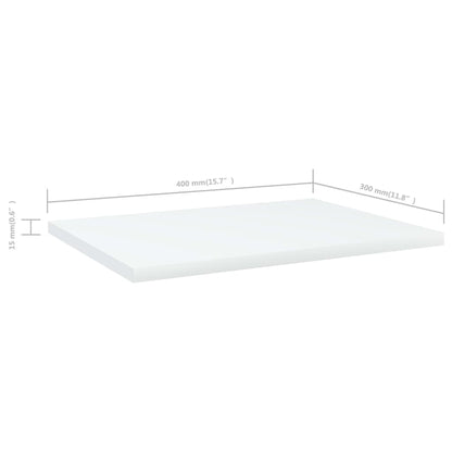 Ripiani Per Libreria 4Pz Bianchi 40X30X1,5 Cm Legno Multistrato Grigio Cemento