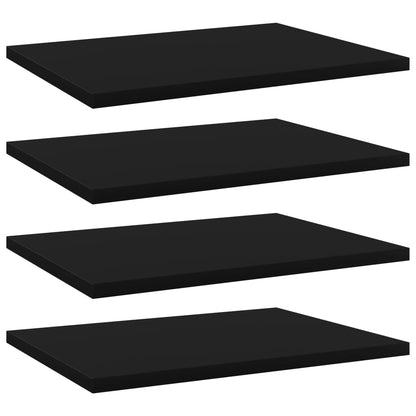 Ripiani Per Libreria 4Pz Neri 40X30X1,5Cm In Legno Multistrato Grigio Cemento