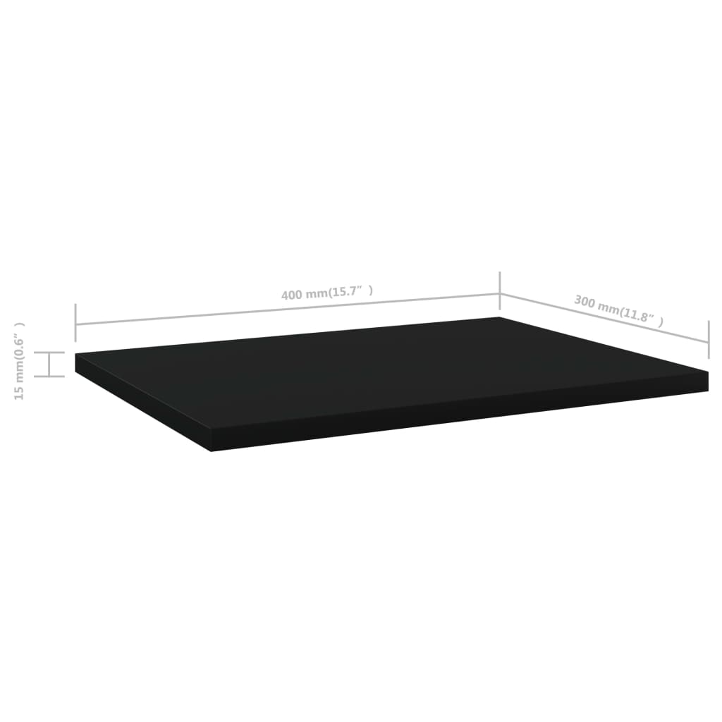 Ripiani Per Libreria 4Pz Neri 40X30X1,5Cm In Legno Multistrato Grigio Cemento