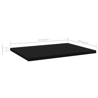 Ripiani Per Libreria 4Pz Neri 40X30X1,5Cm In Legno Multistrato Grigio Cemento