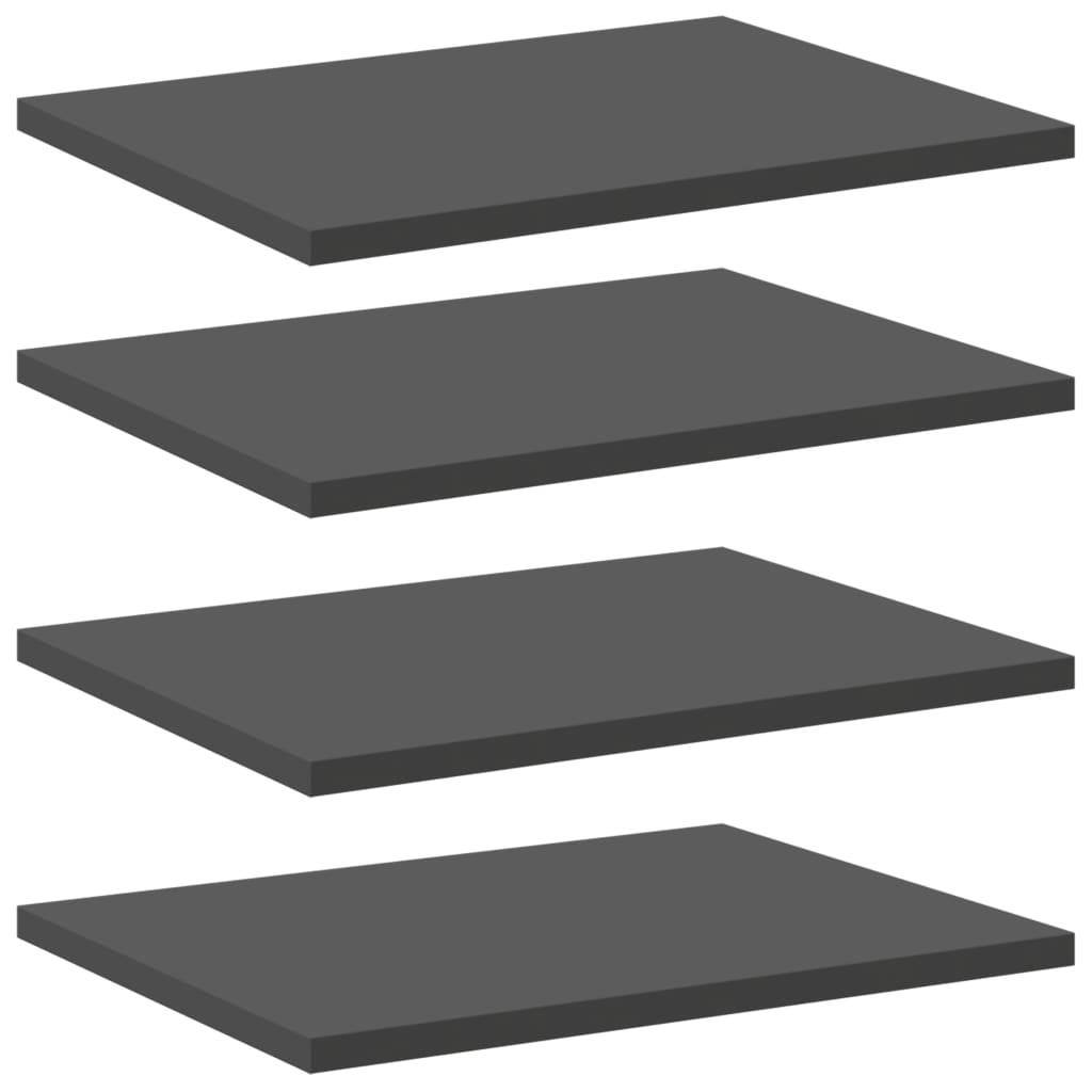 Ripiani Per Libreria 4Pz Grigi 40X30X1,5Cm In Legno Multistrato Grigio Cemento