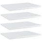 Ripiani Per Libreria 4 Pz Bianco Lucido 40X30X1,5Cm Multistrato Grigio Cemento