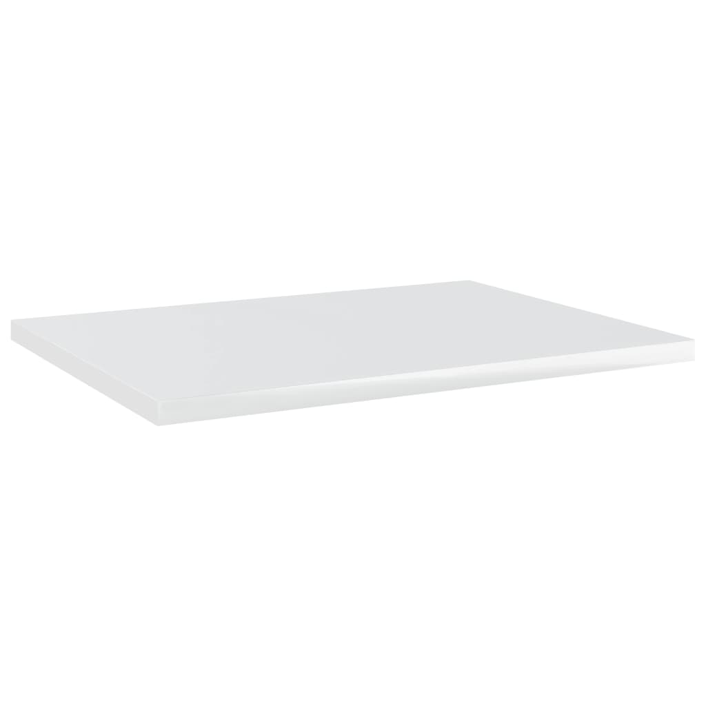 Ripiani Per Libreria 4 Pz Bianco Lucido 40X30X1,5Cm Multistrato Grigio Cemento
