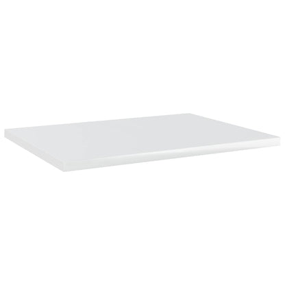 Ripiani Per Libreria 4 Pz Bianco Lucido 40X30X1,5Cm Multistrato Grigio Cemento
