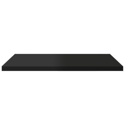 Ripiani Per Libreria 4Pz Nero Lucido 40X30X1,5Cm Multistrato Grigio Cemento