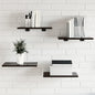 Ripiani Per Libreria 4Pz Nero Lucido 40X30X1,5Cm Multistrato Grigio Cemento