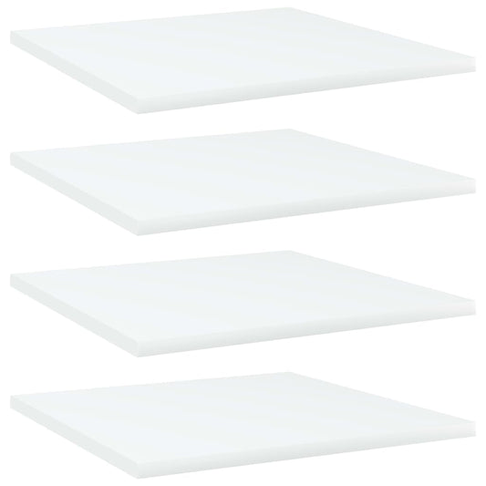 Ripiani Per Libreria 4Pz Bianchi 40X40X1,5 Cm Legno Multistrato Grigio Cemento