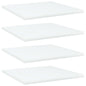 Ripiani Per Libreria 4Pz Bianchi 40X40X1,5 Cm Legno Multistrato Grigio Cemento