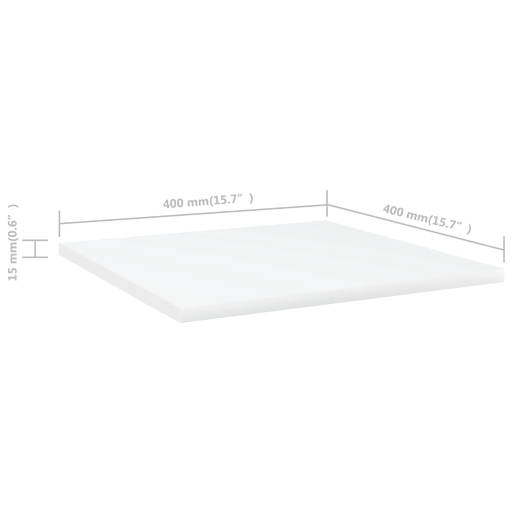 Ripiani Per Libreria 4Pz Bianchi 40X40X1,5 Cm Legno Multistrato Grigio Cemento