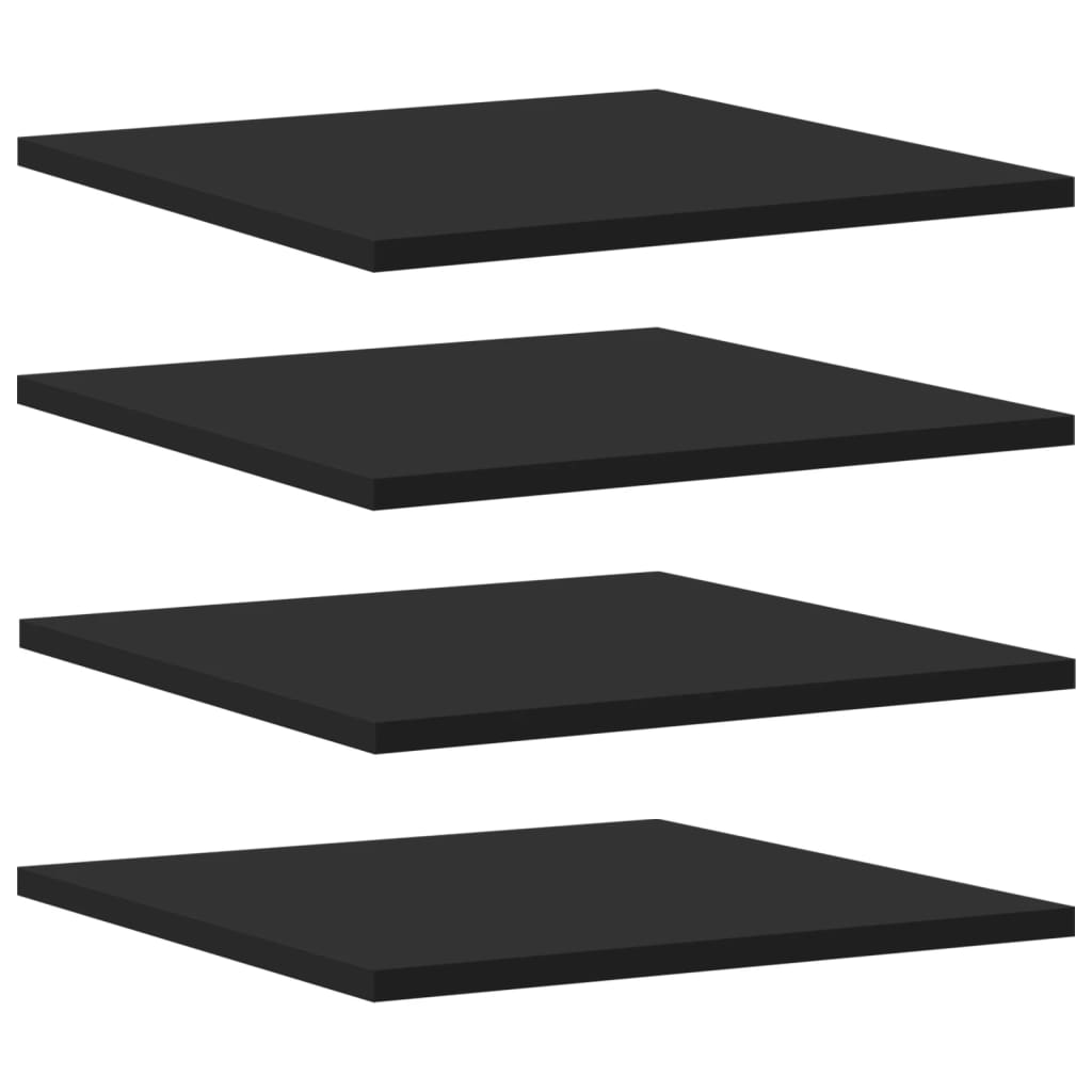 Ripiani Per Libreria 4Pz Neri 40X40X1,5Cm In Legno Multistrato Grigio Cemento