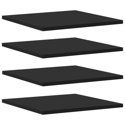 Ripiani Per Libreria 4Pz Neri 40X40X1,5Cm In Legno Multistrato Grigio Cemento