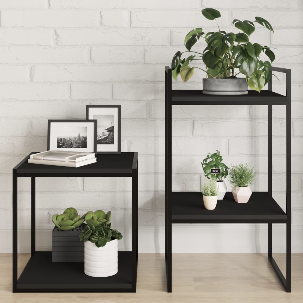 Ripiani Per Libreria 4Pz Neri 40X40X1,5Cm In Legno Multistrato Grigio Cemento