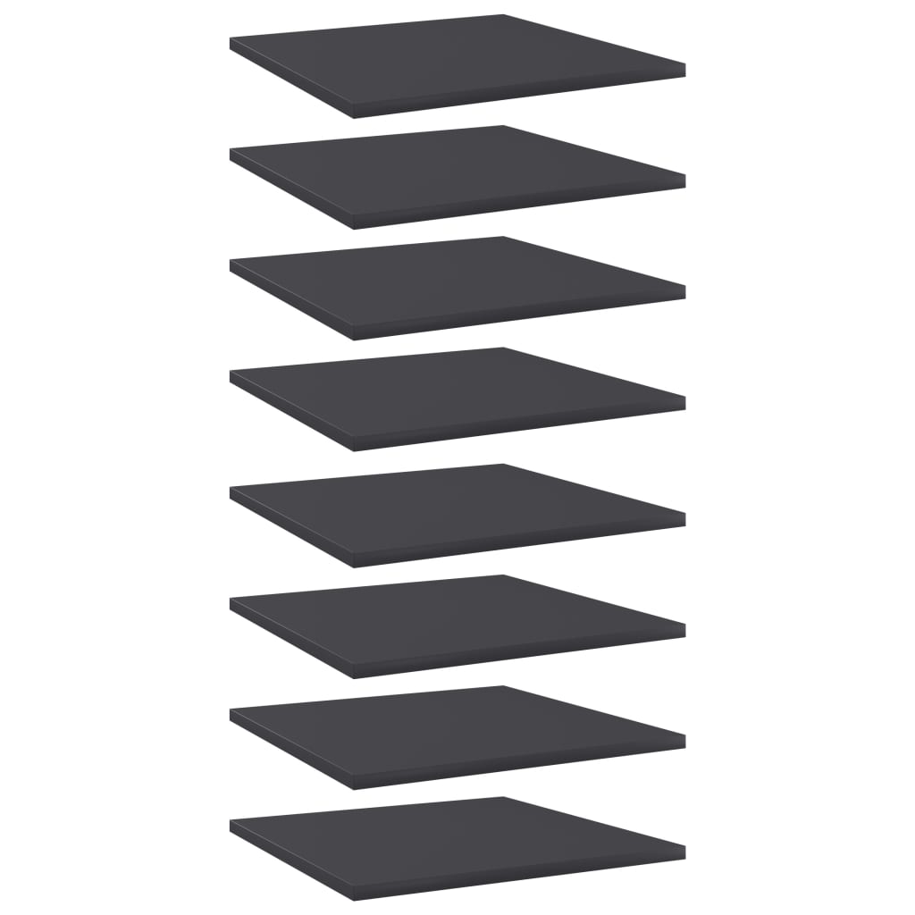 Ripiani Per Libreria 8Pz Grigi 40X40X1,5Cm In Legno Multistrato Grigio Cemento
