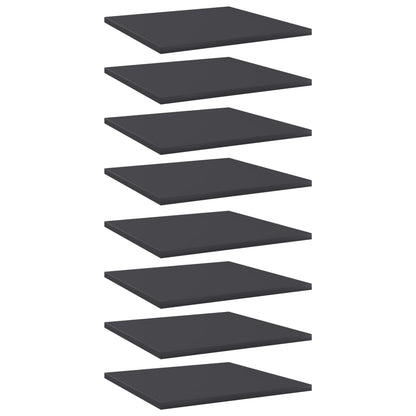Ripiani Per Libreria 8Pz Grigi 40X40X1,5Cm In Legno Multistrato Grigio Cemento