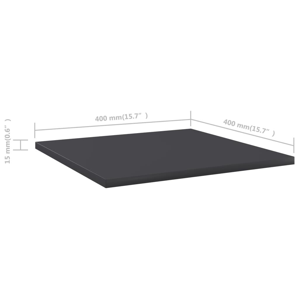 Ripiani Per Libreria 8Pz Grigi 40X40X1,5Cm In Legno Multistrato Grigio Cemento