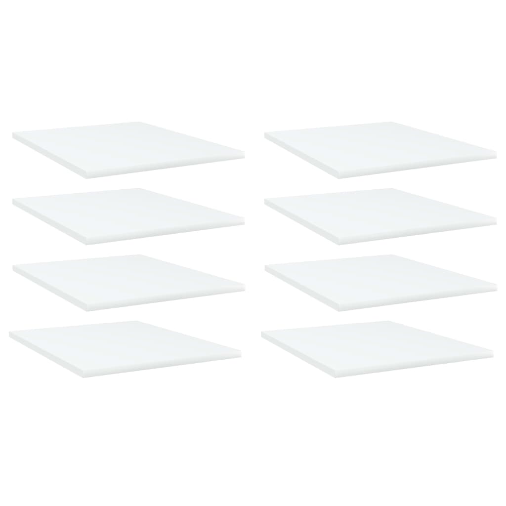 Ripiani Per Libreria 8Pz Bianchi 40X50X1,5Cm Legno Multistrato Grigio Cemento