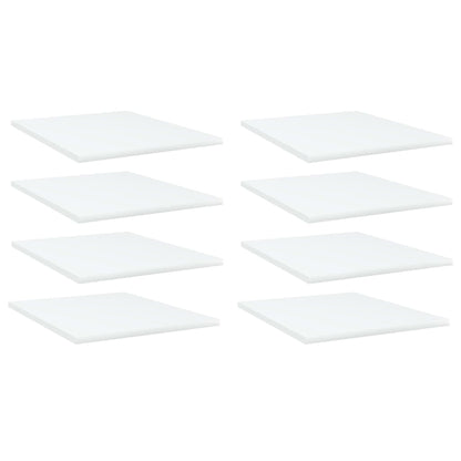 Ripiani Per Libreria 8Pz Bianchi 40X50X1,5Cm Legno Multistrato Grigio Cemento