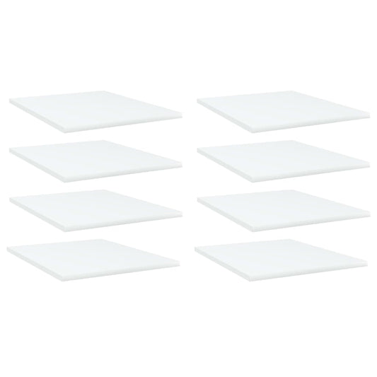 Ripiani Per Libreria 8Pz Bianchi 40X50X1,5Cm Legno Multistrato Grigio Cemento