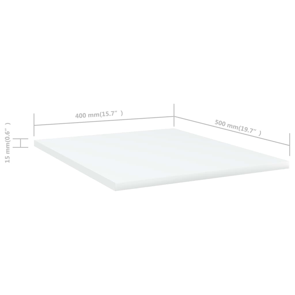 Ripiani Per Libreria 8Pz Bianchi 40X50X1,5Cm Legno Multistrato Grigio Cemento