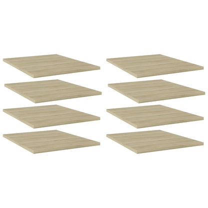 Ripiani Per Libreria 8Pz Rovere Sonoma 40X50X1,5Cm Multistrato Grigio Cemento