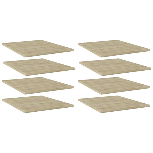 Ripiani Per Libreria 8Pz Rovere Sonoma 40X50X1,5Cm Multistrato Grigio Cemento