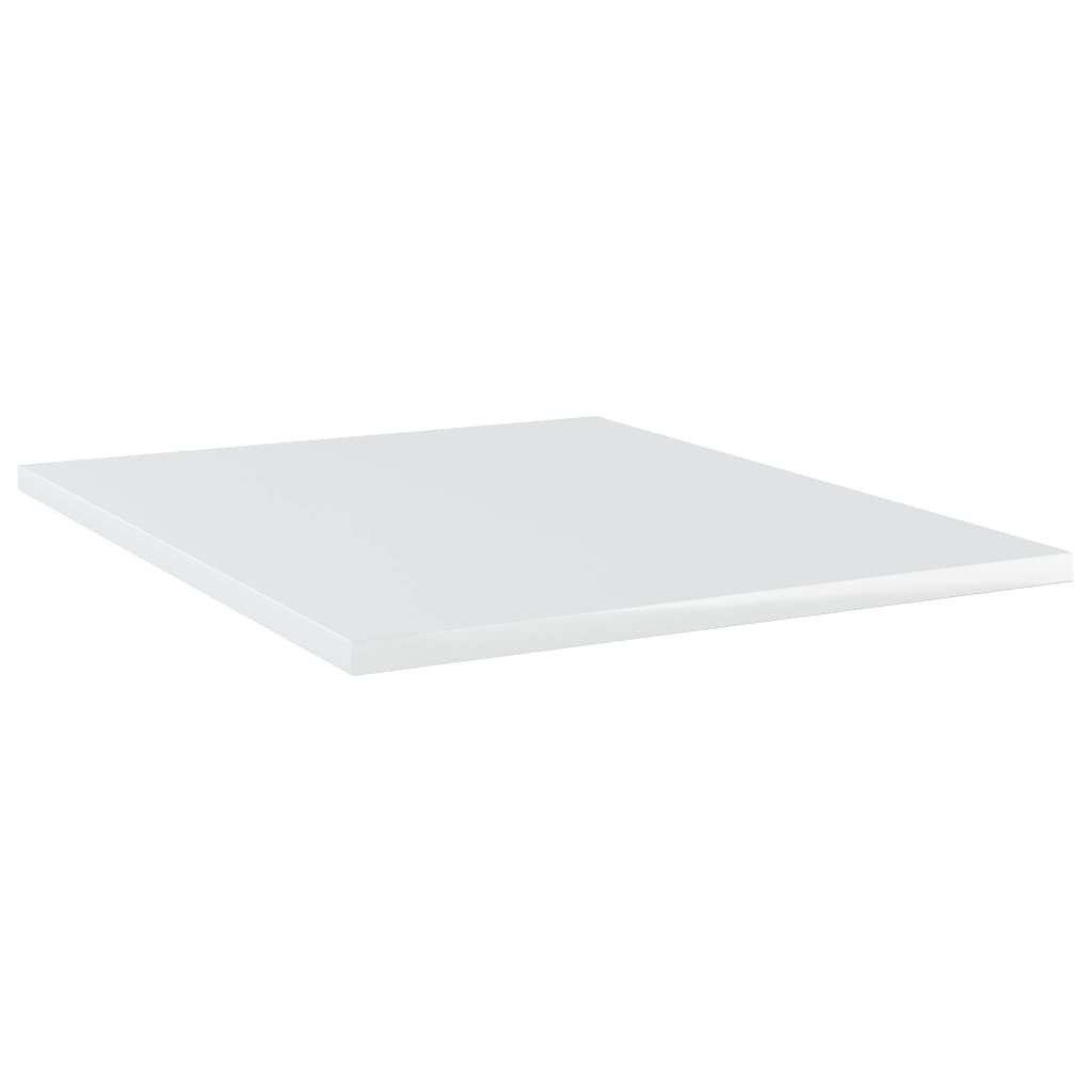 Ripiani Per Libreria 8Pz Bianco Lucido 40X50X1,5Cm Multistrato Grigio Cemento