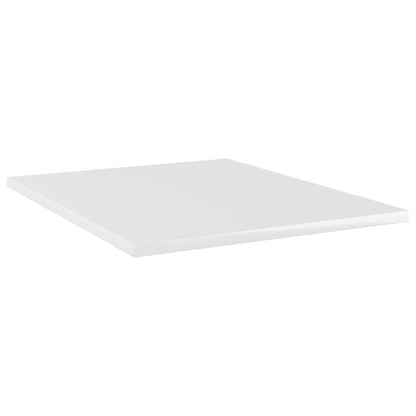 Ripiani Per Libreria 8Pz Bianco Lucido 40X50X1,5Cm Multistrato Grigio Cemento