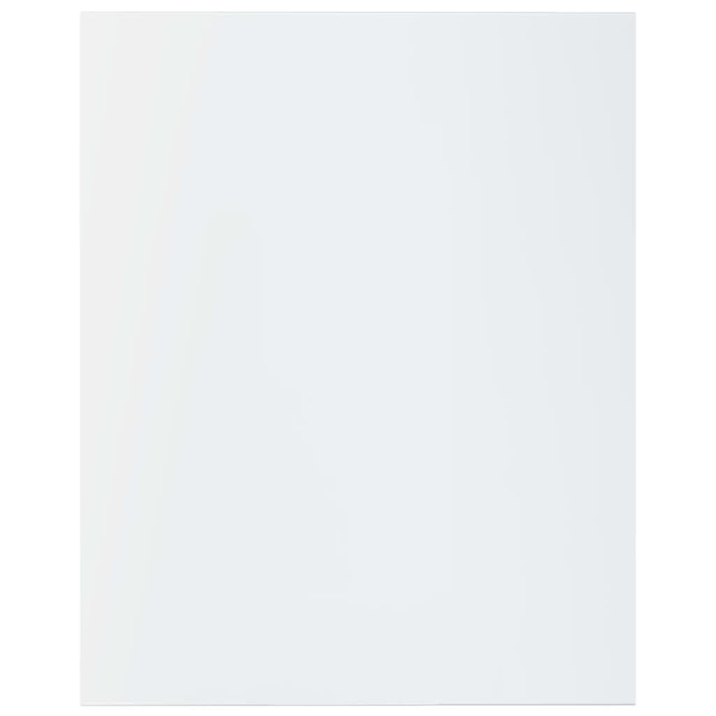 Ripiani Per Libreria 8Pz Bianco Lucido 40X50X1,5Cm Multistrato Grigio Cemento