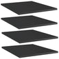 Ripiani Per Libreria 4Pz Nero Lucido 40X50X1,5Cm Multistrato Grigio Cemento