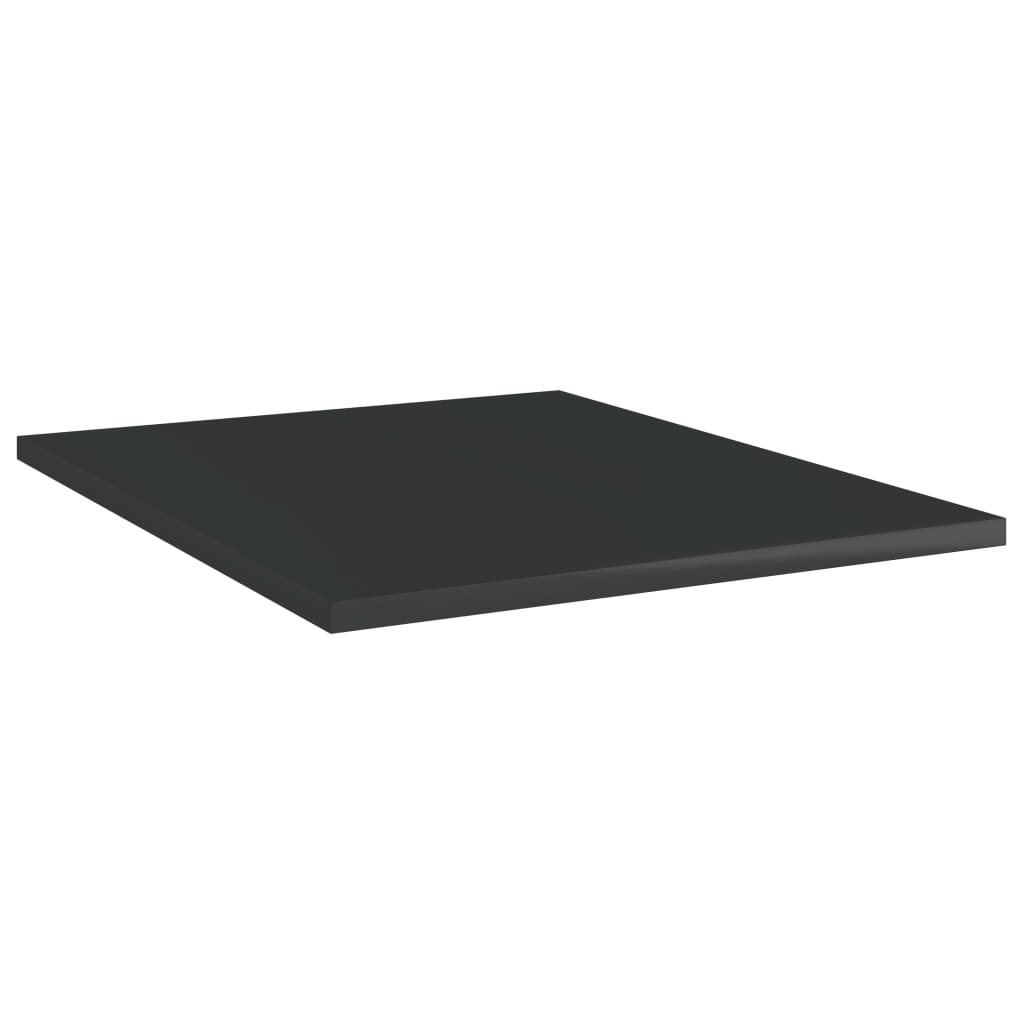 Ripiani Per Libreria 4Pz Nero Lucido 40X50X1,5Cm Multistrato Grigio Cemento