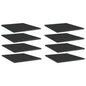 Ripiani Per Libreria 8Pz Nero Lucido 40X50X1,5Cm Multistrato Grigio Cemento